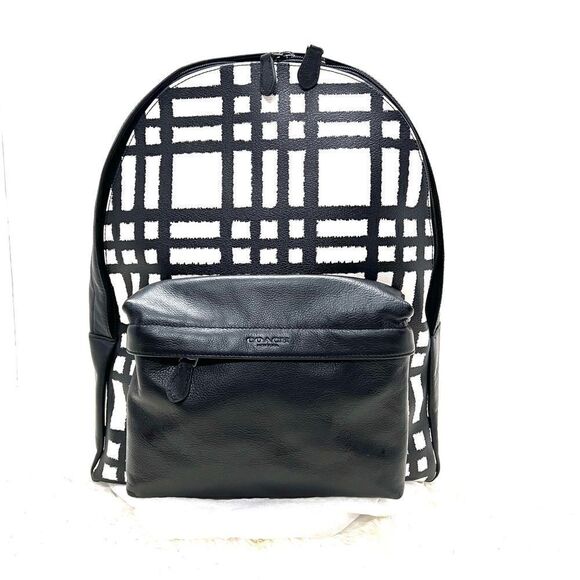 🍀🌷NWT! | Coach Chrls Men's Backpack/School Backpack Black Leather Msrp:$550.00 - Picture 1 of 8